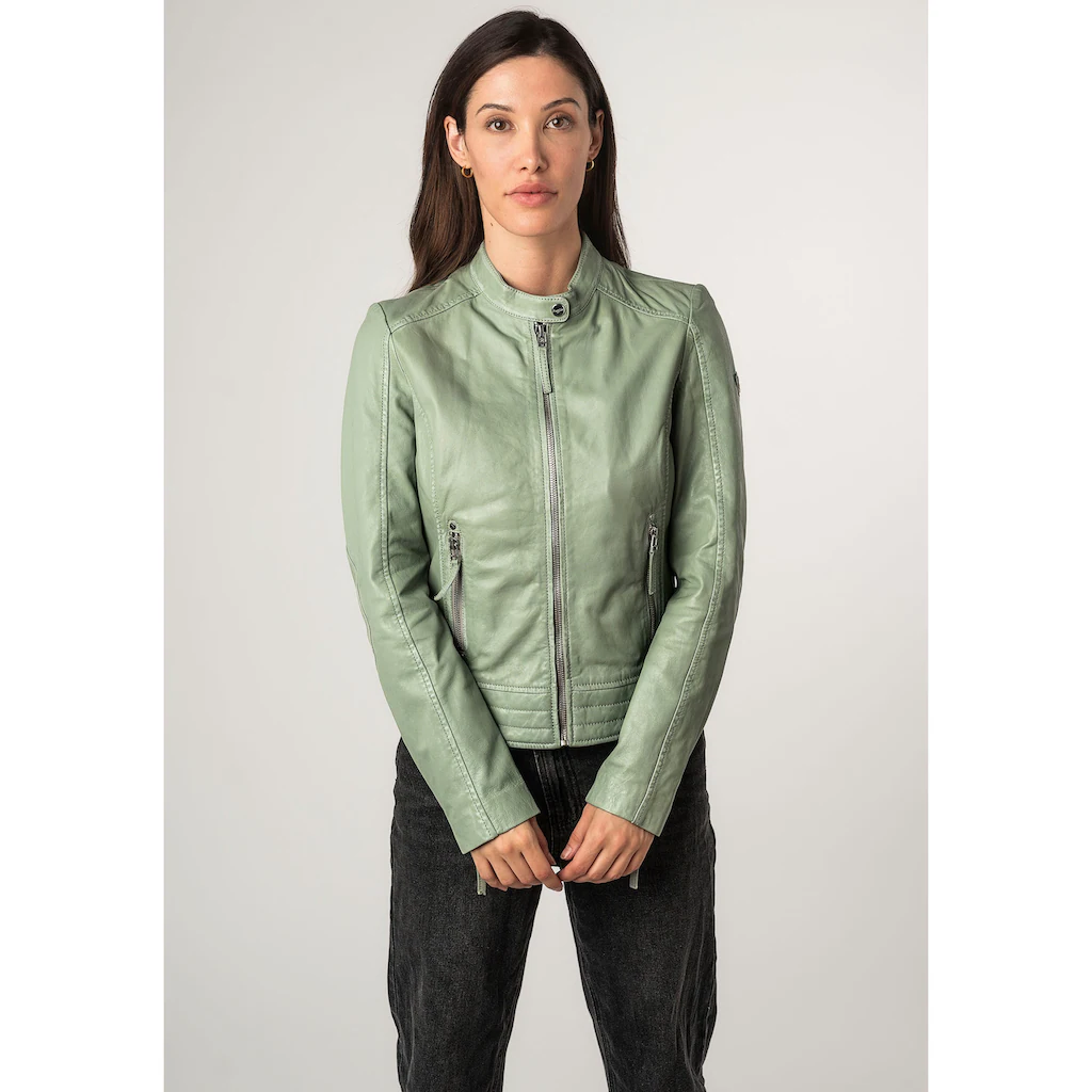 Mauritius Lederjacke »MWFilla« Mit Kleinem Stehkragen