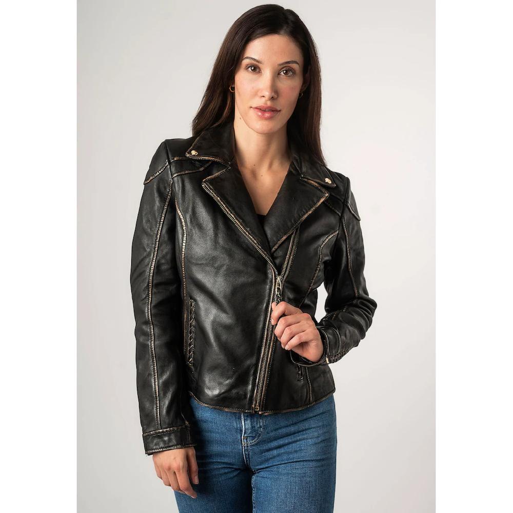 Mauritius Lederjacke »MWTaisha« Mit Reverskragen
