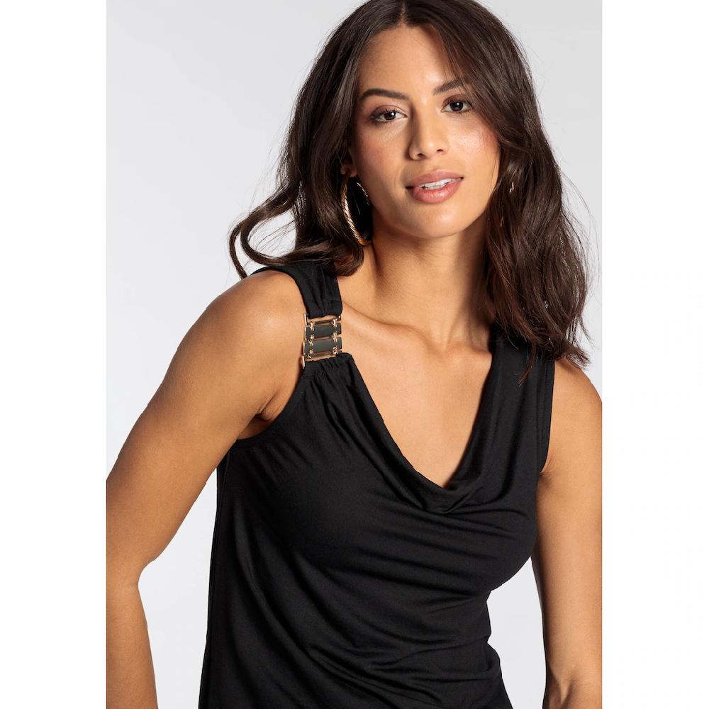 Melrose Shirttop Mit Goldfarbener Schnalle