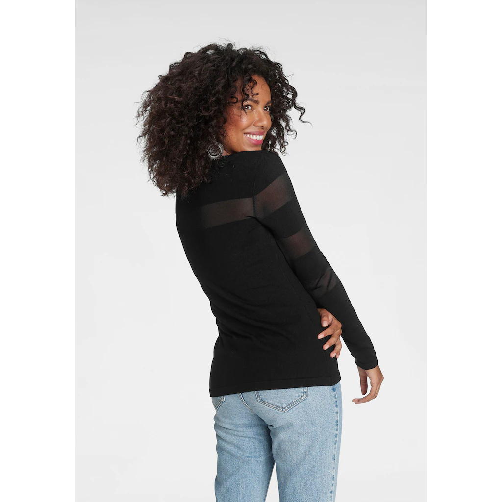 Melrose Strickjacke Mit Transparenten Streifen