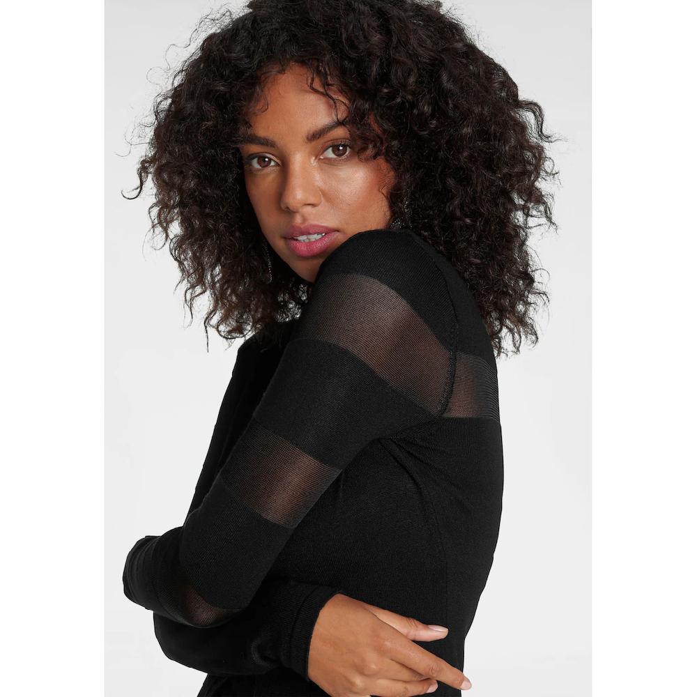 Melrose Strickjacke Mit Transparenten Streifen