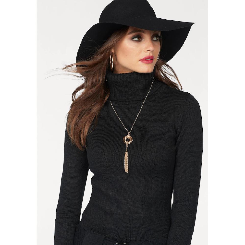 Melrose Strickkleid Festliche Anlässe Und Partys Mini-Schnittform Eleganter Stil