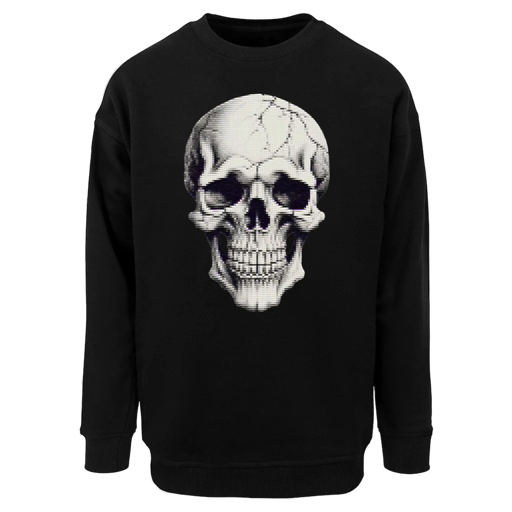 Merchcode Rundhalspullover »Merchcode Halloween - Skull Crewneck« (1 tlg.)