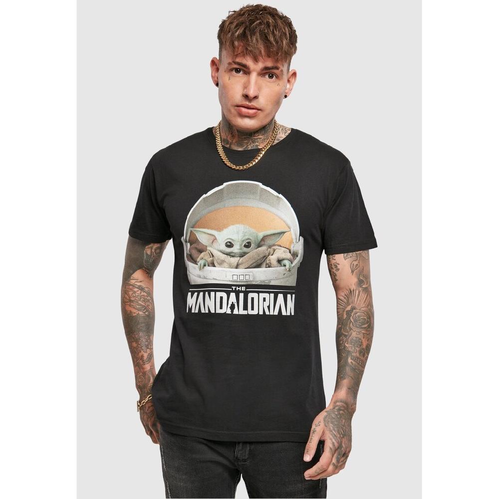 Merchcode T-Shirt »Merchcode Herren Baby Yoda Mandalorian Logo Tee« (1 Tlg.)