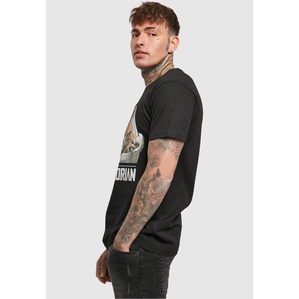 Merchcode T-Shirt »Merchcode Herren Baby Yoda Mandalorian Logo Tee« (1 Tlg.)