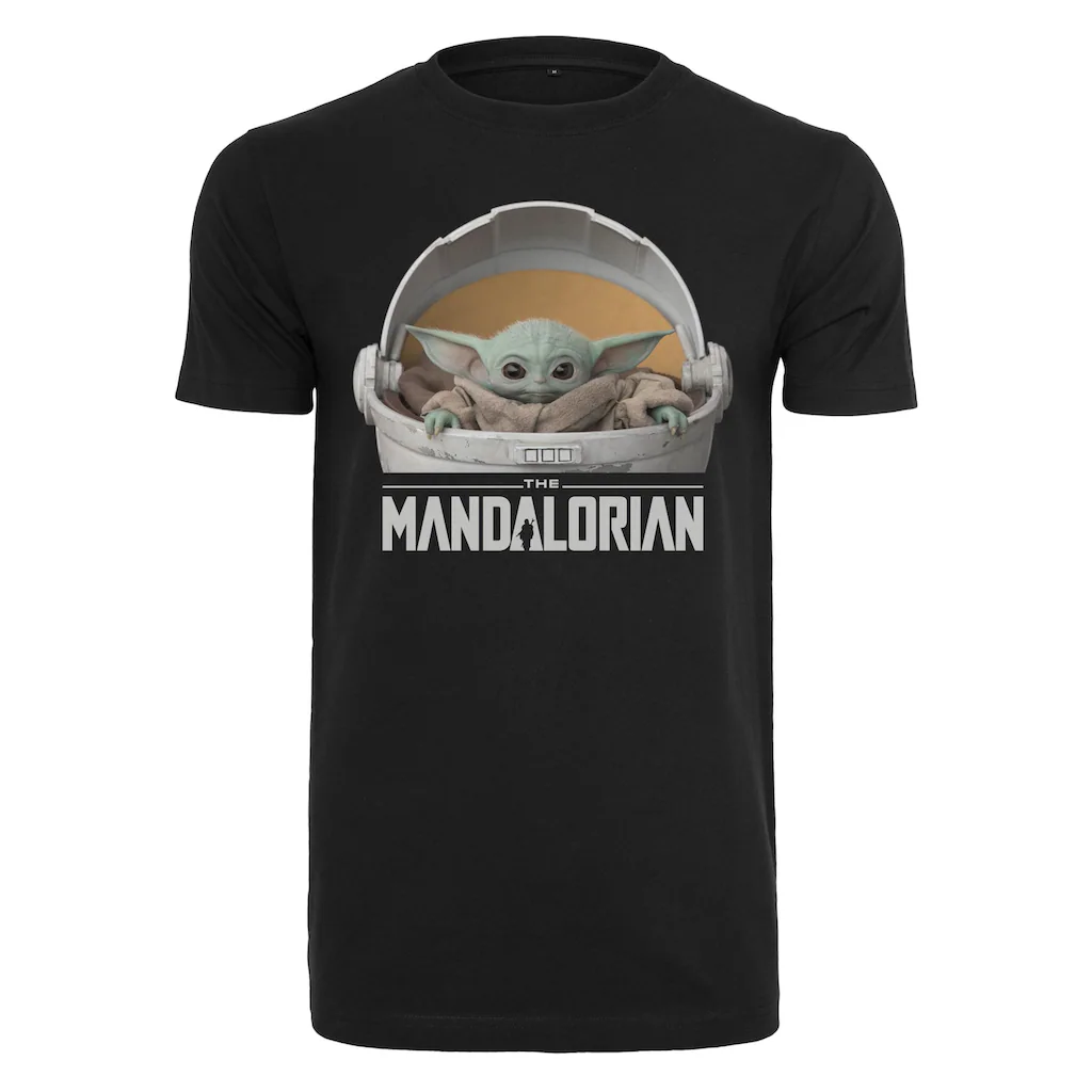 Merchcode T-Shirt »Merchcode Herren Baby Yoda Mandalorian Logo Tee« (1 tlg.)