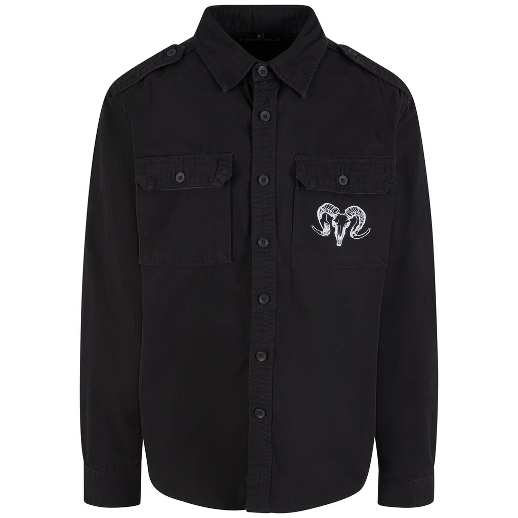 MisterTee Langarmhemd »MisterTee Capricorn Skull Shirt Longsleeve« (1 tlg.)