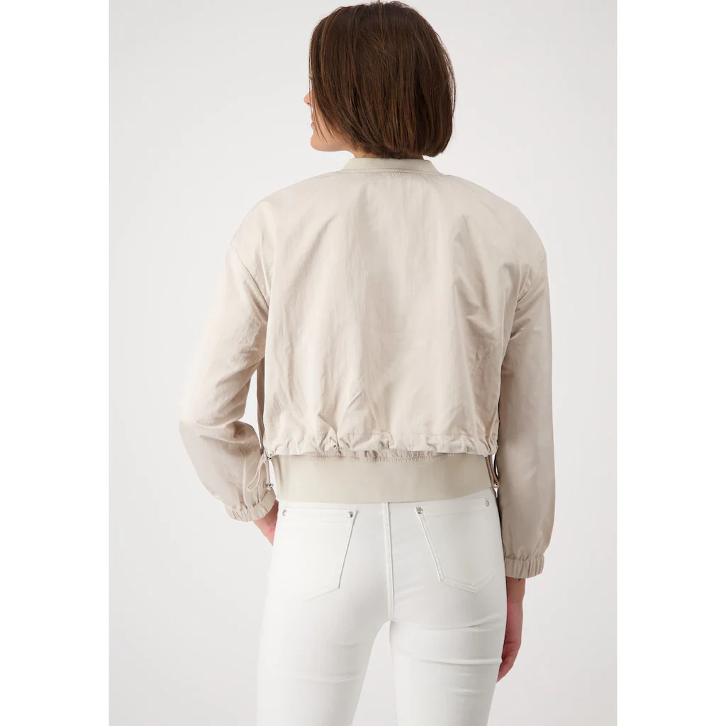 Monari Blouson »Jacke Nylon« Ohne Kapuze Mit Zwei-Wege-Reißverschluss