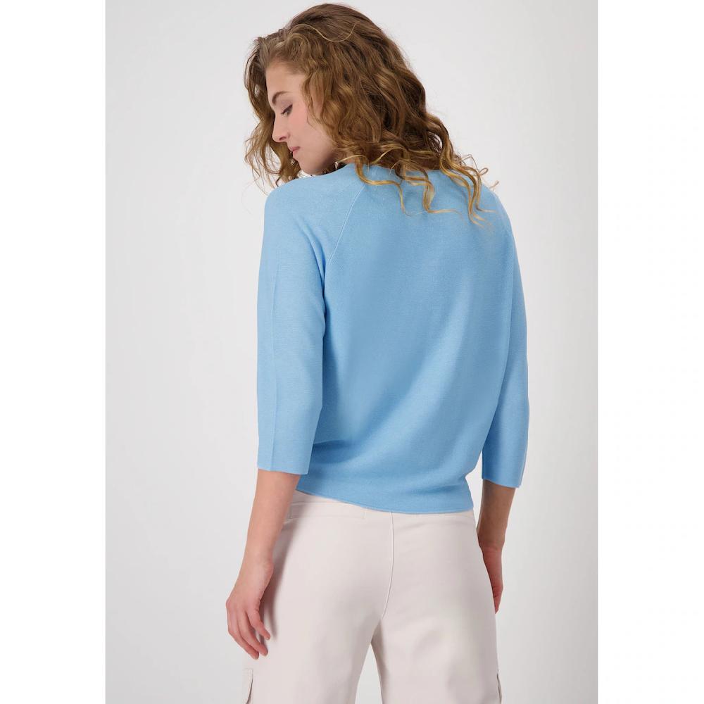 Monari Rundhalspullover Mit Strukturmuster