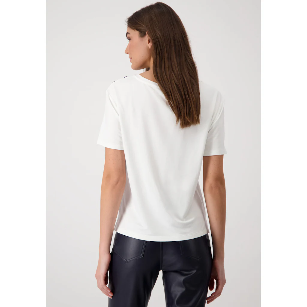 Monari Rundhalsshirt Mit Blumendruck