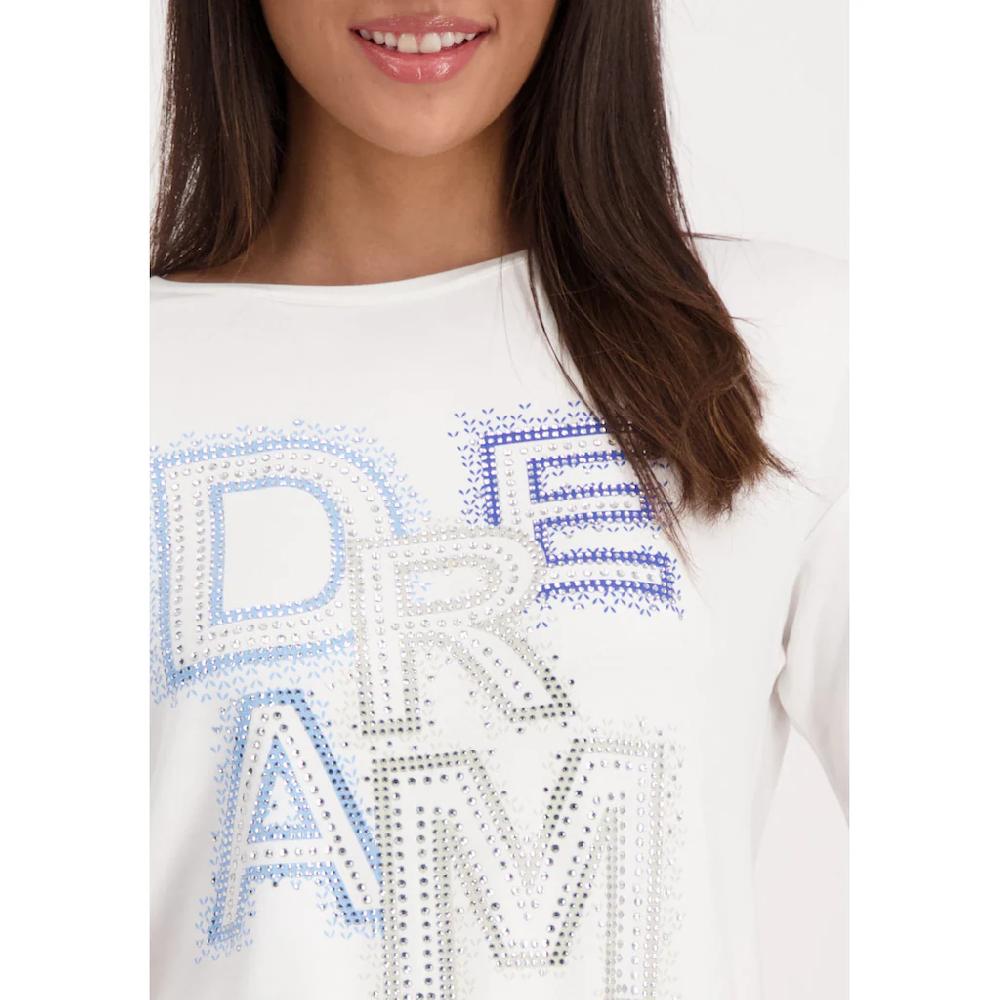 Monari Rundhalsshirt Mit Buchstabendruck Und Glitzersteinchen