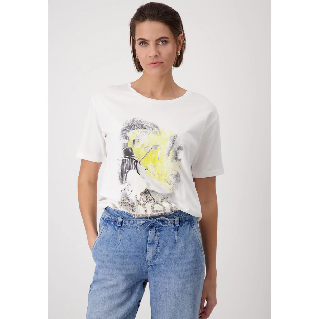 Monari Rundhalsshirt mit Frontprint