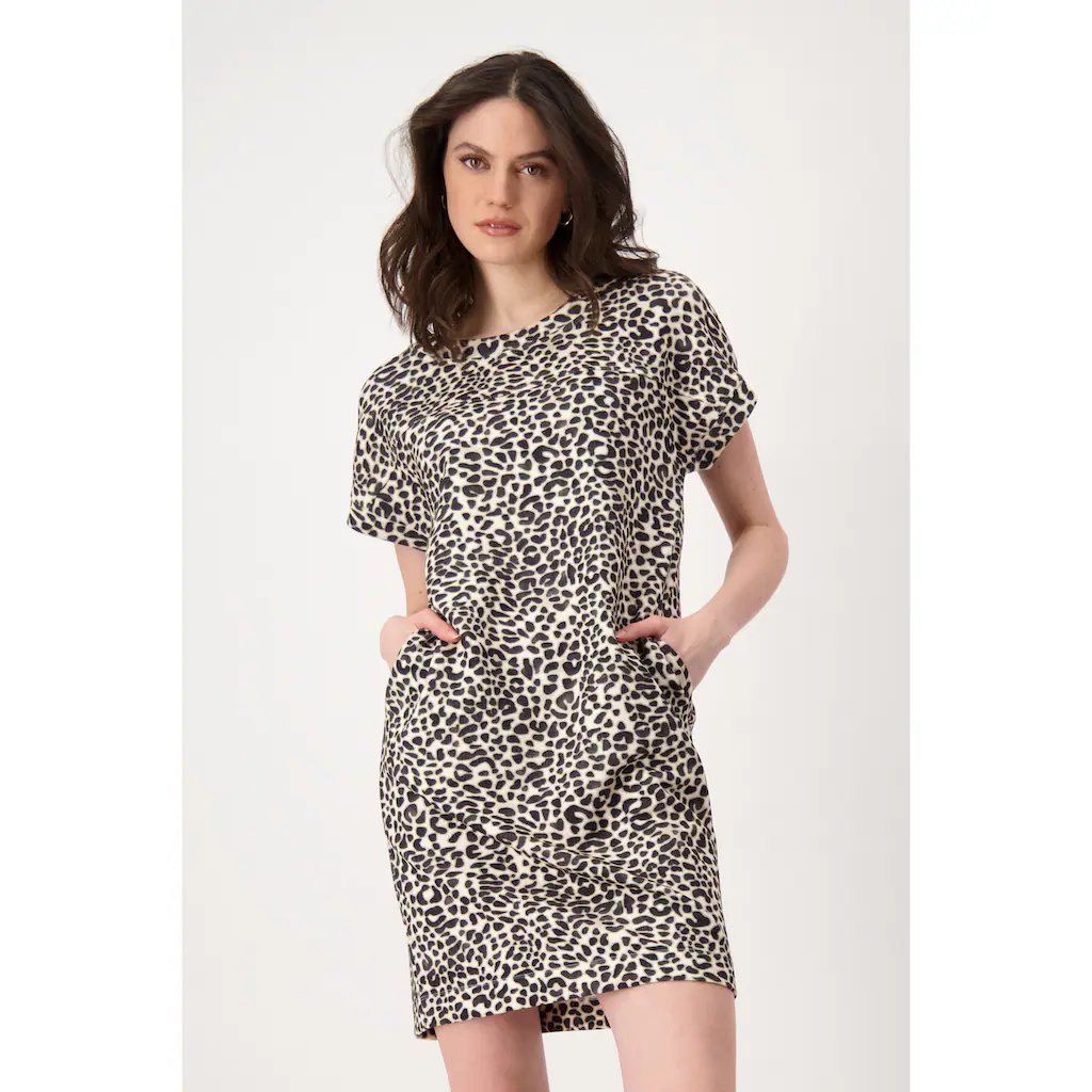 Monari Shirtkleid mit allover Animalprint