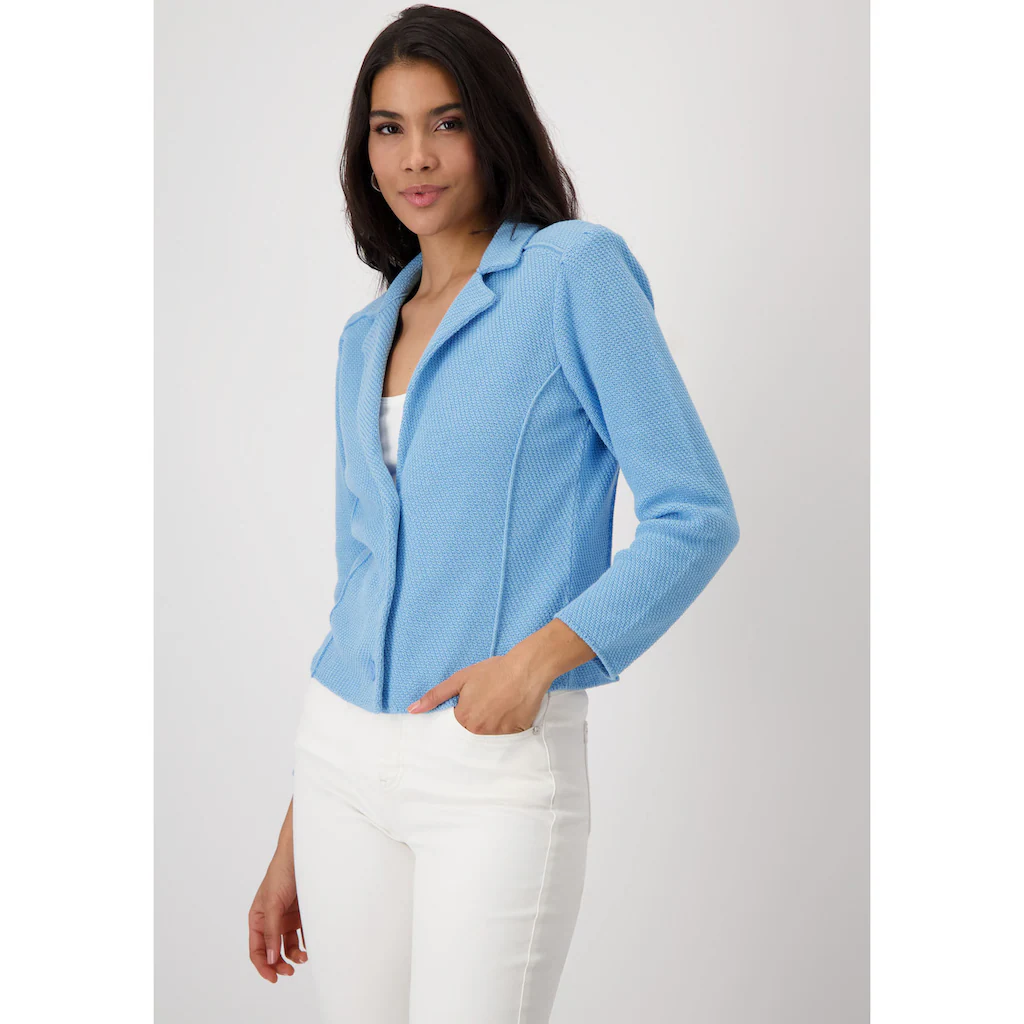 Monari Strickjacke Mit Reverskragen Und Knöpfen