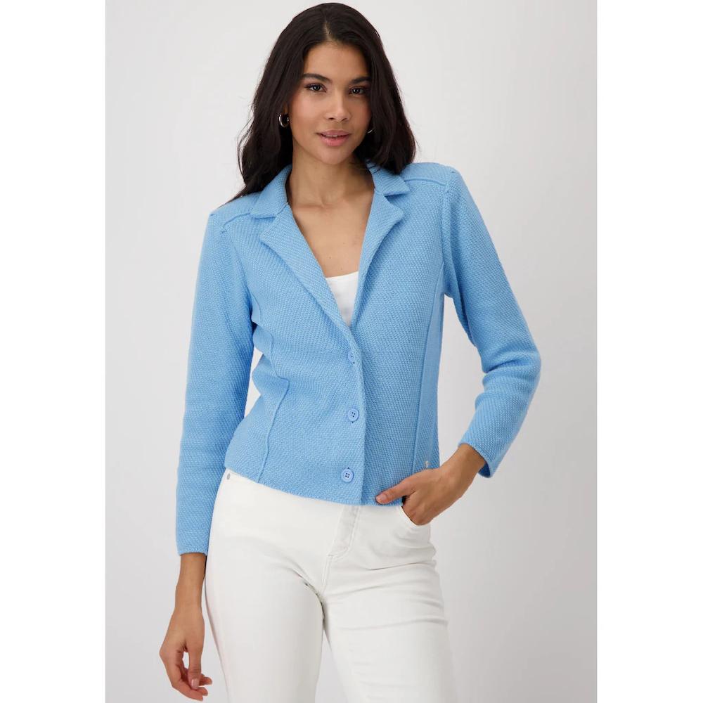 Monari Strickjacke mit Reverskragen und Knöpfen