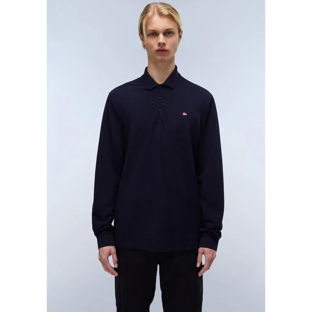 Napapijri Langarm-Poloshirt »EALIS LS 1« Mit Rundhalsausschnitt ▷ für