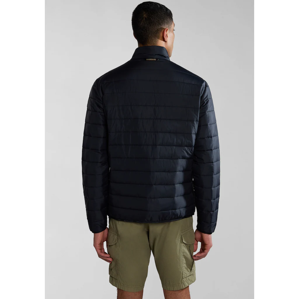 Napapijri Steppjacke Ohne Kapuze Mit Markenlabel An Der Seite Und Innen; Mit Stehkragen ▷ Für