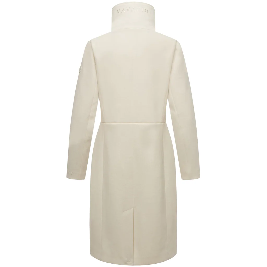 Navahoo Kurzmantel »Samtrose 14« Mantel In Woll-Optik Mit Asymmetrischem Reißverschluss