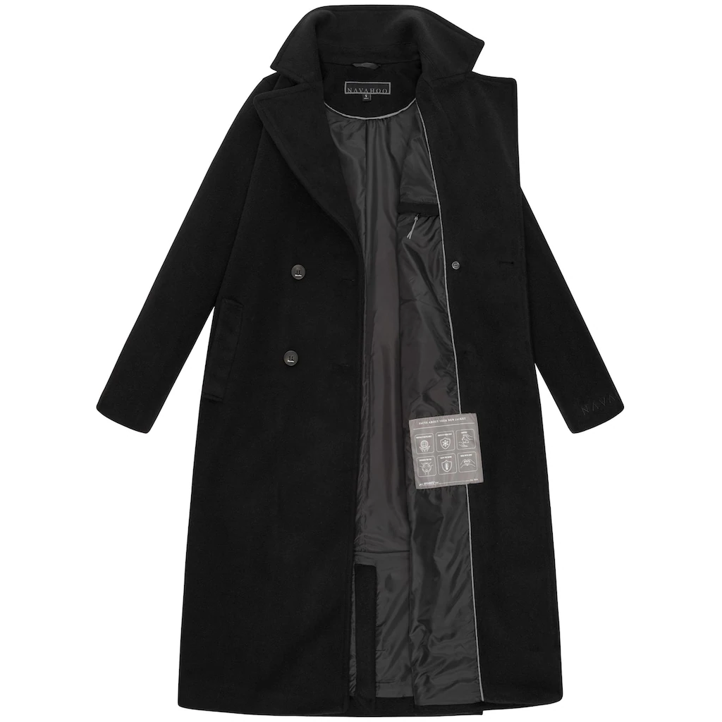 Navahoo Langmantel »Sternlein 14« Kurzmantel In Woll-Optik Mit Reverskragen