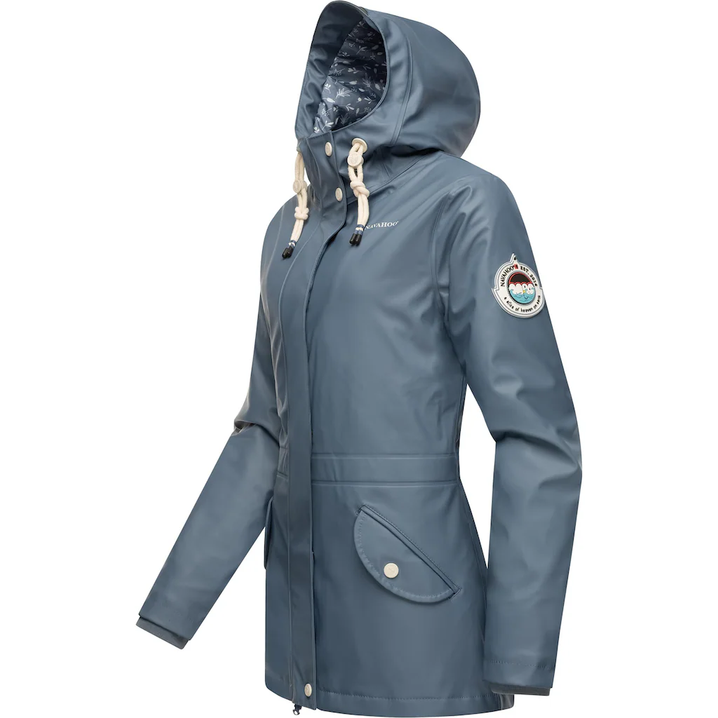 Navahoo Regenjacke »Oceans Heart« Mit Kapuze Stylischer Wasserdichter Regenmantel Mit Kapuze