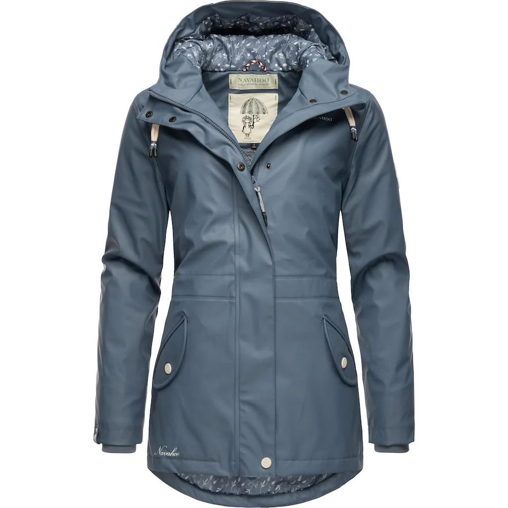 Navahoo Regenjacke »Oceans Heart« Mit Kapuze Stylischer Wasserdichter Regenmantel Mit Kapuze