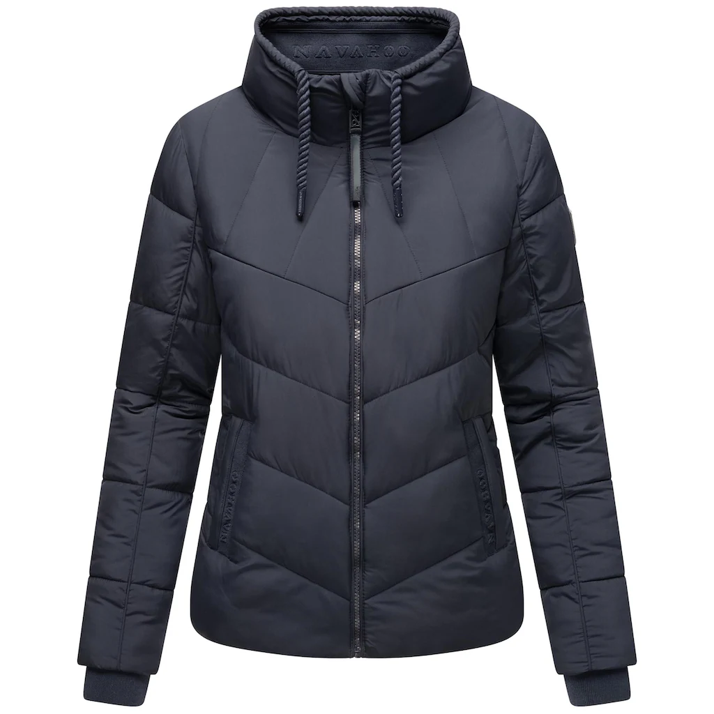 Navahoo Steppjacke »Liebesfee 14« ohne Kapuze gesteppte Damen Übergangsjacke mit wattiertem Stehkragen