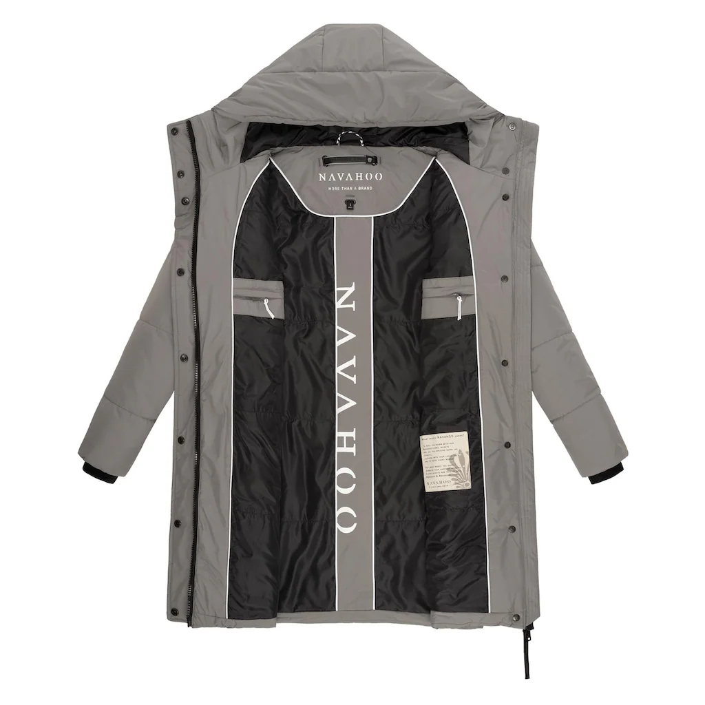 Navahoo Steppmantel »Zuckertatze XIV« Stylischer Winterparka Mit Verstellbarer Kapuze