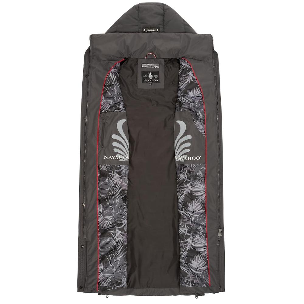 Navahoo Steppweste »Brezelchen« Warme Lange Damen Outdoor-Weste Mit Kapuze