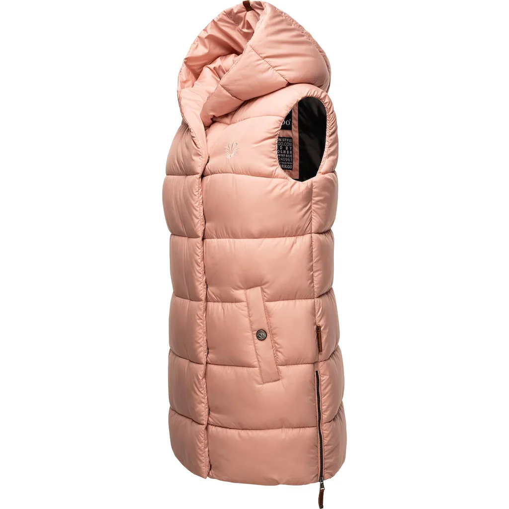 Navahoo Steppweste »Madilynaa« Stylische ärmellose Damen Weste Mit Kapuze