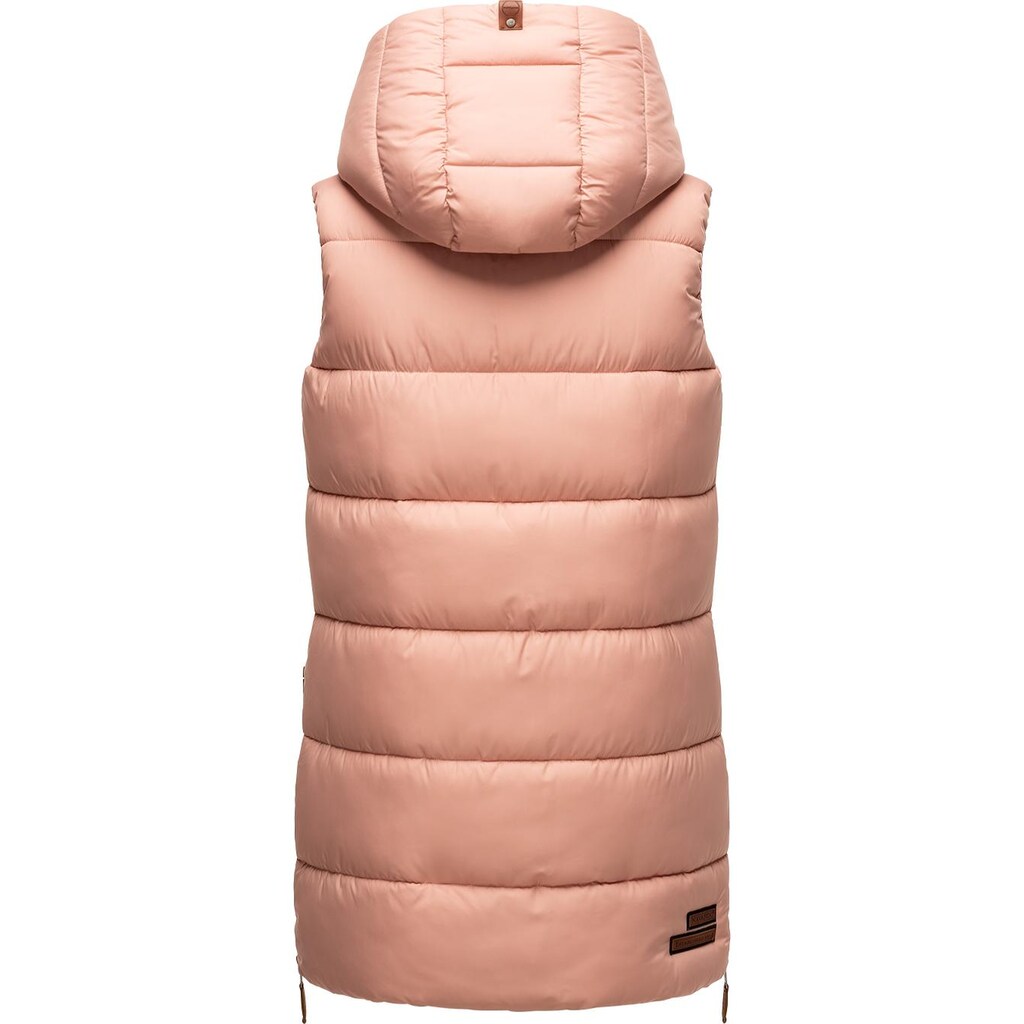 Navahoo Steppweste »Madilynaa« Stylische ärmellose Damen Weste Mit Kapuze