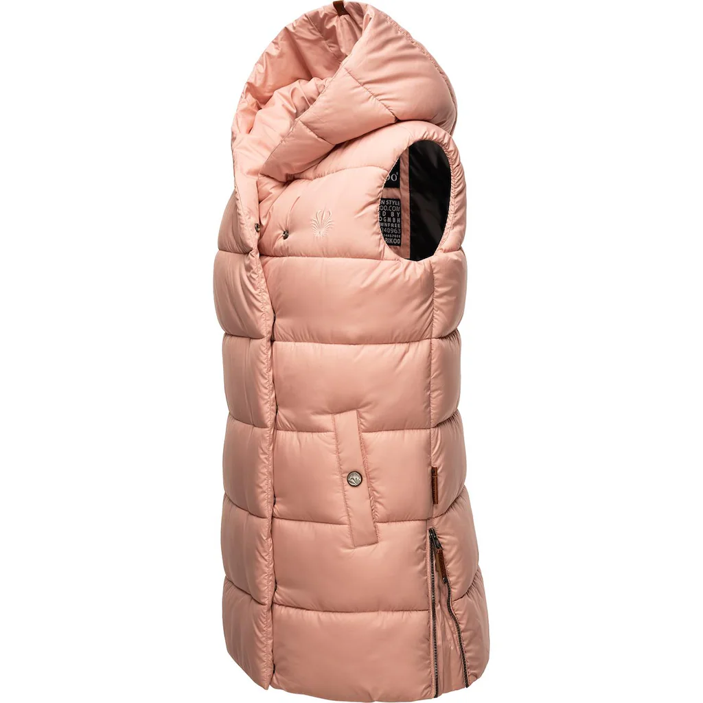 Navahoo Steppweste »Madilynaa« stylische ärmellose Damen Weste mit Kapuze