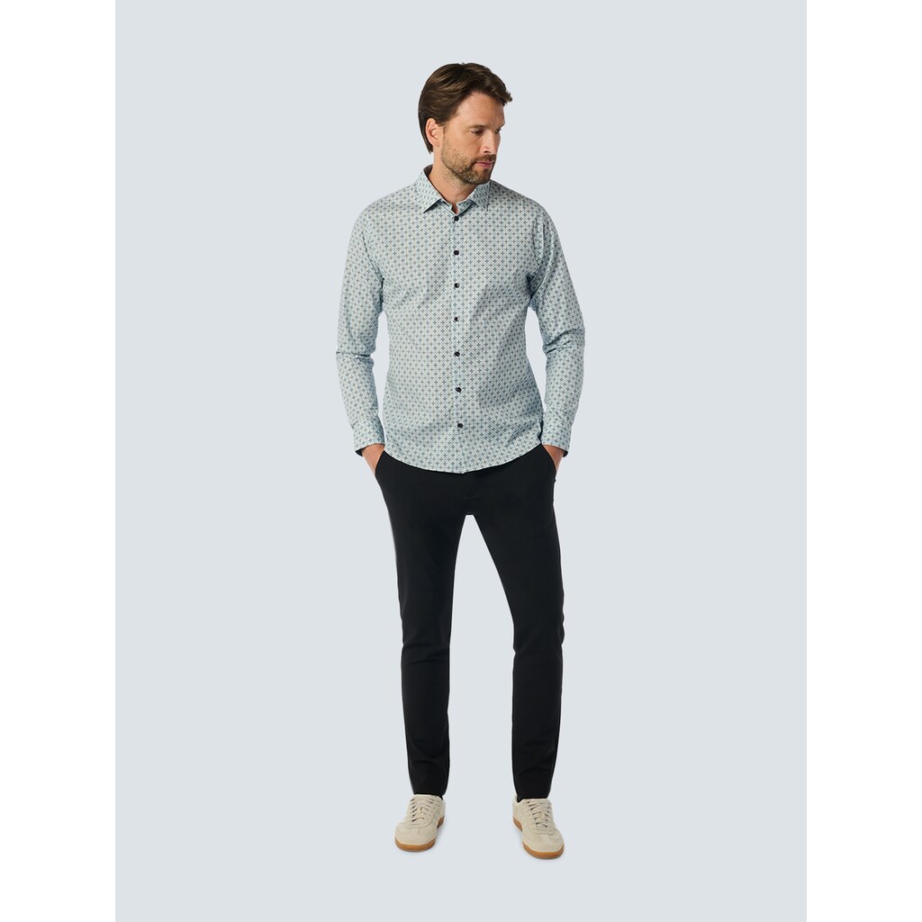 NO EXCESS Langarmhemd »No Excess Stilvolles Hemd Mit Allover-Muster« ▷ Bestellen