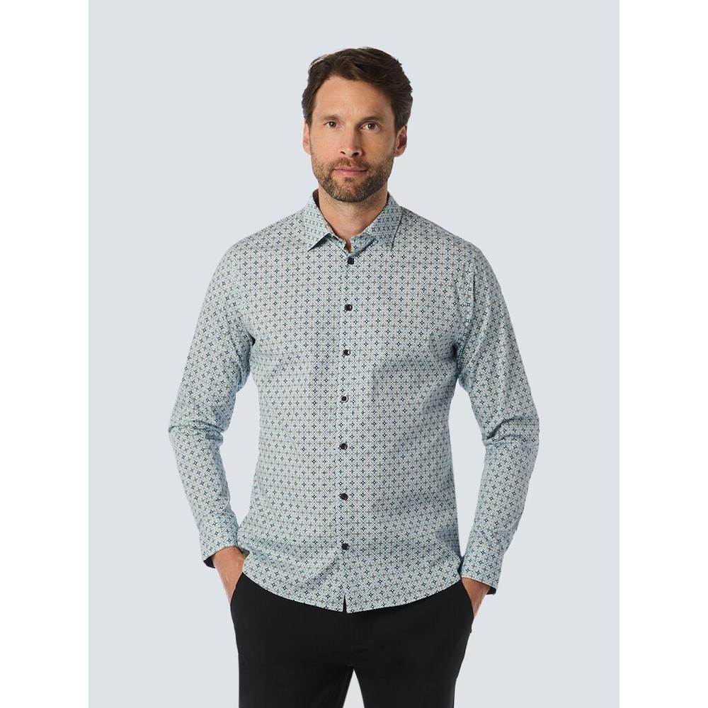 NO EXCESS Langarmhemd »No Excess Stilvolles Hemd mit Allover-Muster« ▷ bestellen