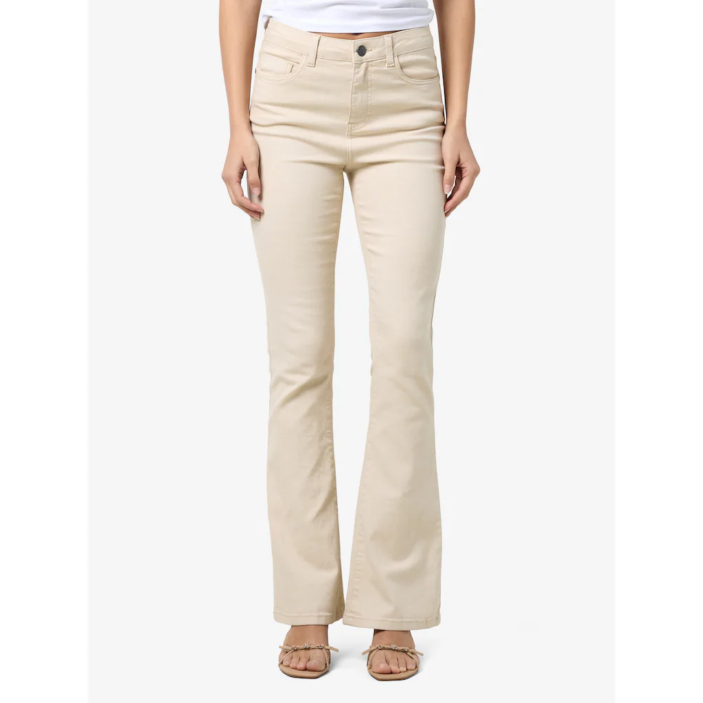 Noisy may Bootcut-Jeans »NMSALLIE HW FLARE JEANS OATMEAL NOOS«