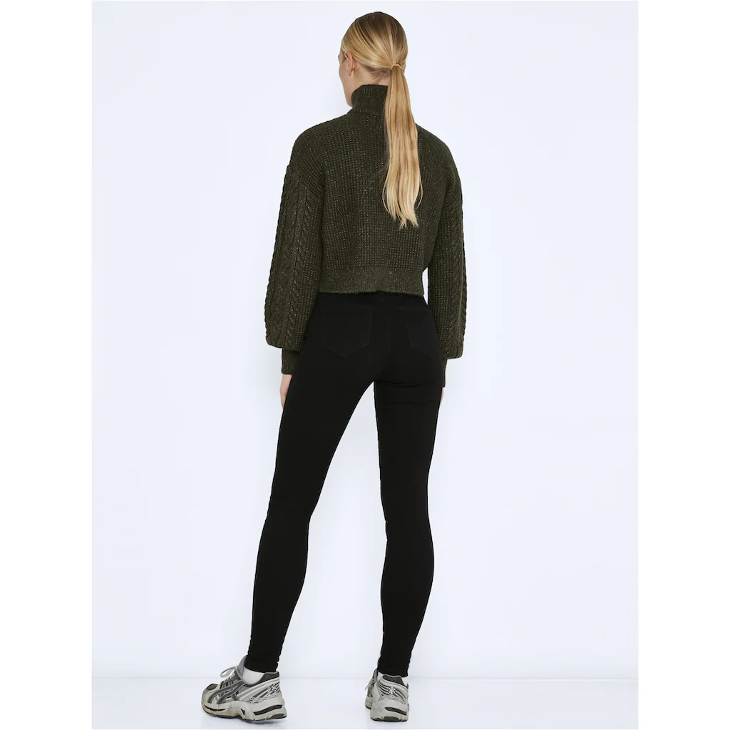 Noisy May Skinny-fit-Jeans »NMCALLIE HW SKINNY BLACK JEANS NOOS«