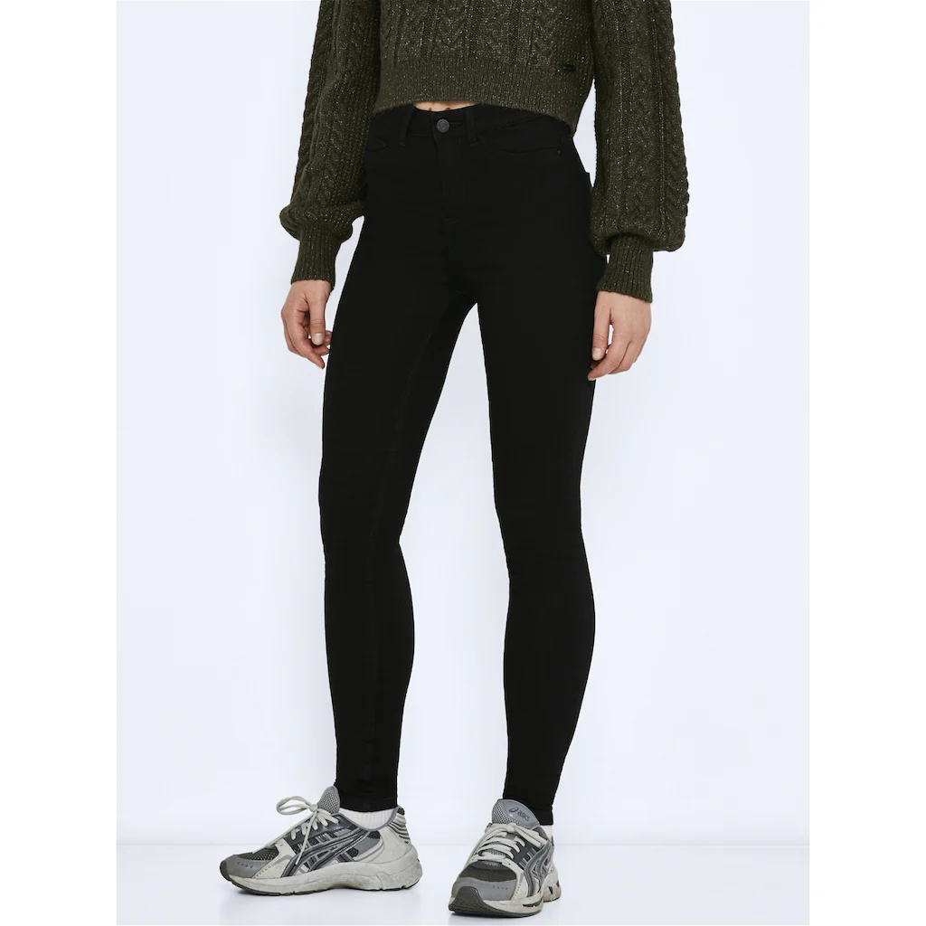 Noisy may Skinny-fit-Jeans »NMCALLIE HW SKINNY BLACK JEANS NOOS«