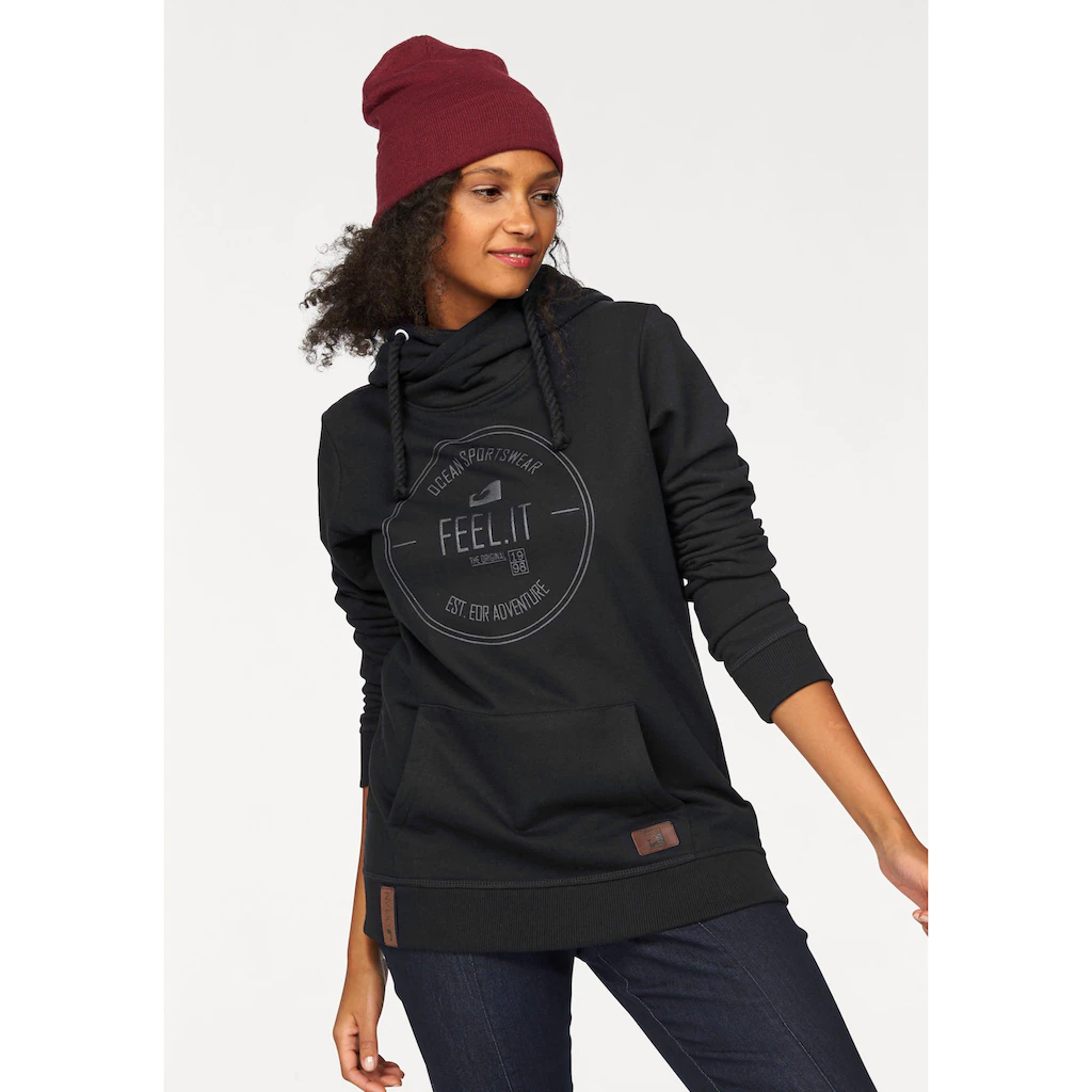 Ocean Sportswear Kapuzensweatshirt Langarm figurumspielender Schnitt aus elastischem Material