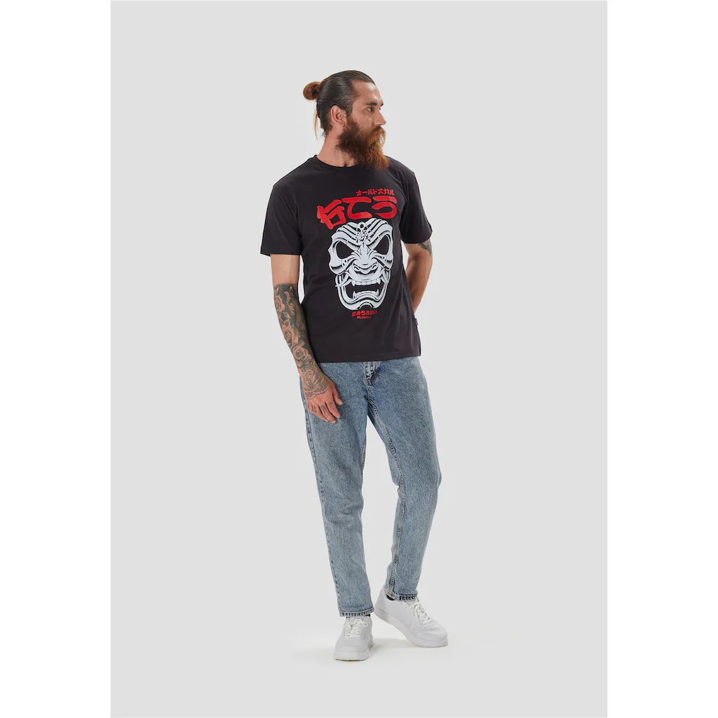 Oldskull T-Shirt »Asian Mask« (1 Tlg.) Mit Coolem Print