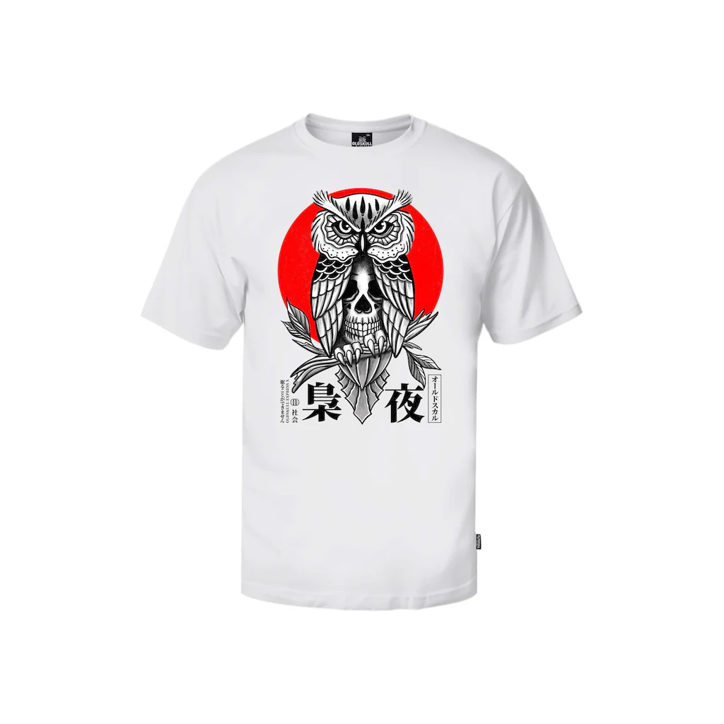 Oldskull T-Shirt »ASIAN SECRET OWL SKULL« (1 Tlg.) Mit Coolem Print