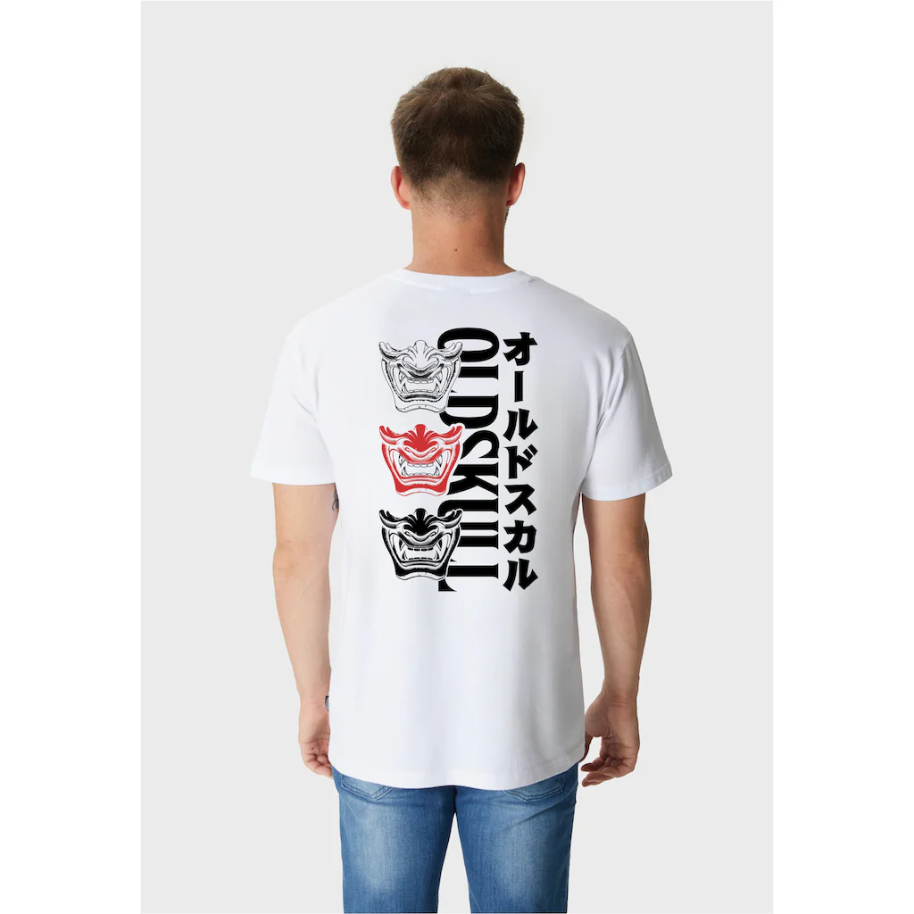 Oldskull T-Shirt »Asian Triple Mask« (1 Tlg.) Mit Coolem Print