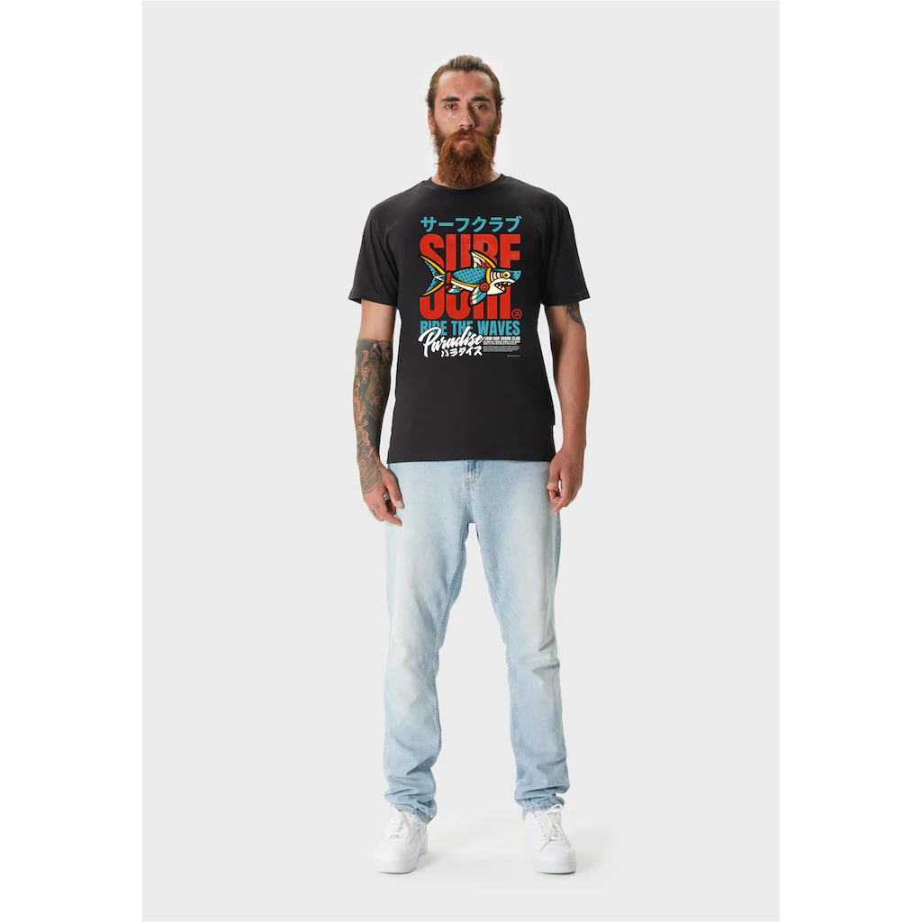 Oldskull T-Shirt »Wrldvibe Sharkfish« (1 Tlg.) Mit Coolem Print