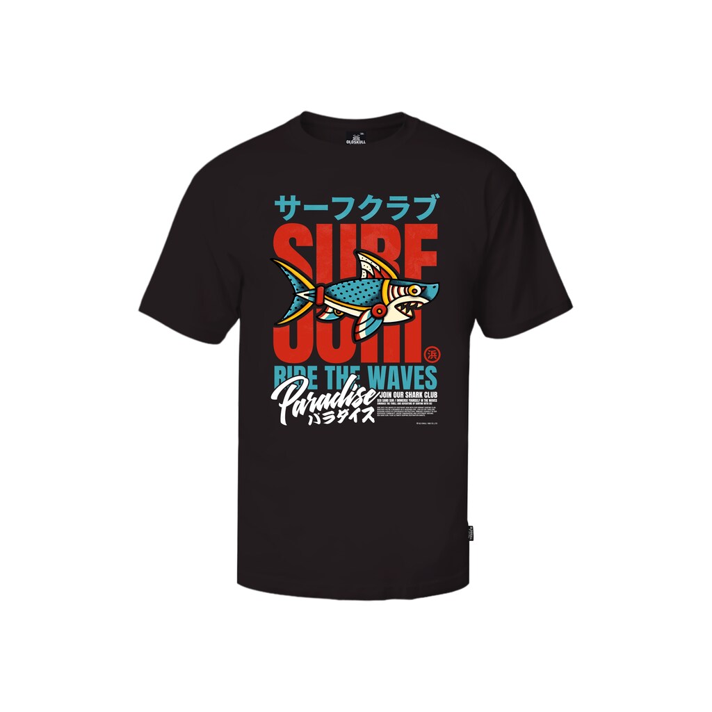 Oldskull T-Shirt »Wrldvibe Sharkfish« (1 Tlg.) Mit Coolem Print