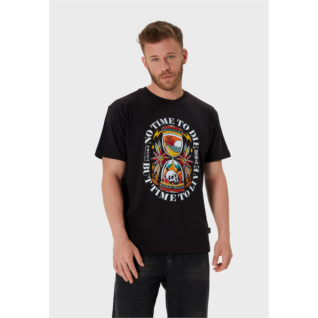 Oldskull T-Shirt »Wrldvibe Time To Live« (1 tlg.) mit angesagtem Frontprint