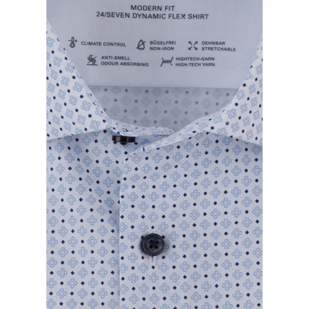 OLYMP Businesshemd »24/7 - Luxor Modern Fit« Mit Mehrfarbigen Muster ▷ Kaufen