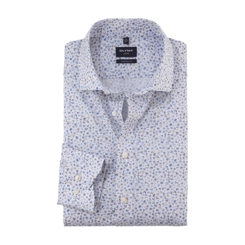 OLYMP Businesshemd »Luxor modern fit« mit floralem Minimal-Dessin