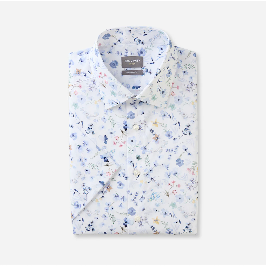 OLYMP Kurzarmhemd »Luxor Comfort Fit« Mit Floralem Print
