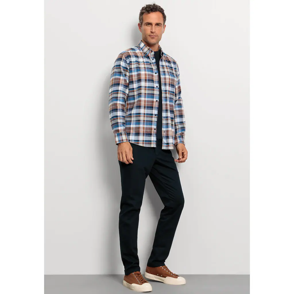 OLYMP Langarmhemd »Casual« Im Karodessin Button-down-Kragen ▷ Bestellen