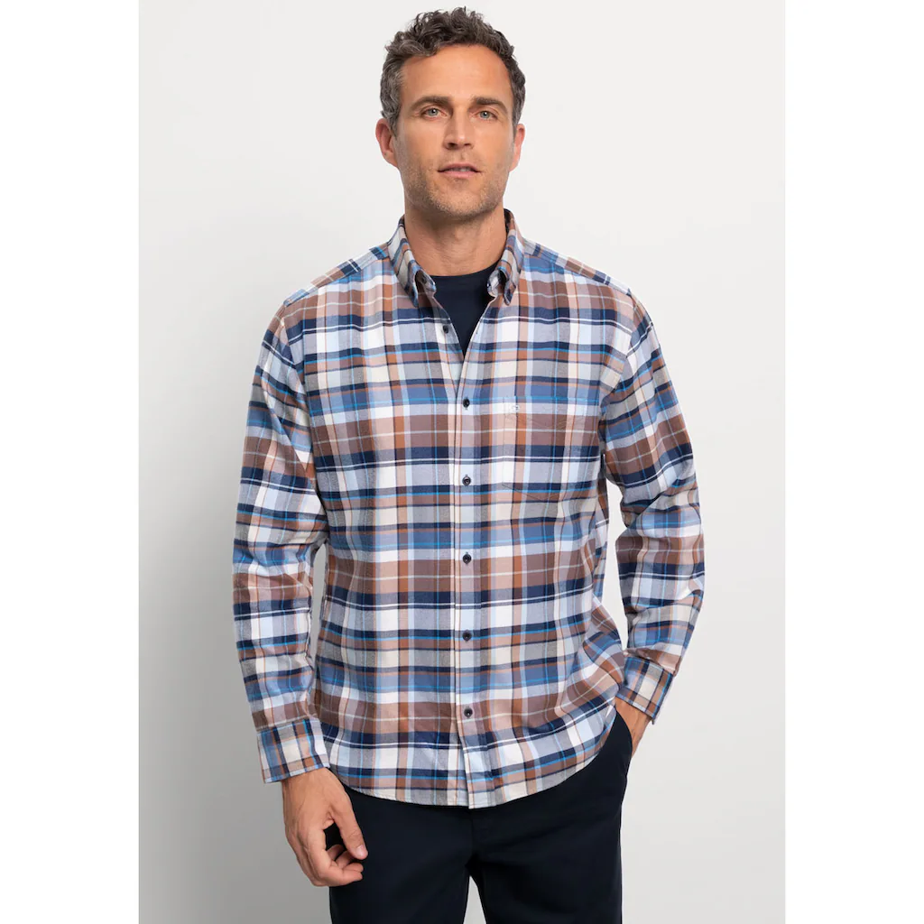 OLYMP Langarmhemd »Casual« im Karodessin Button-down-Kragen ▷ bestellen