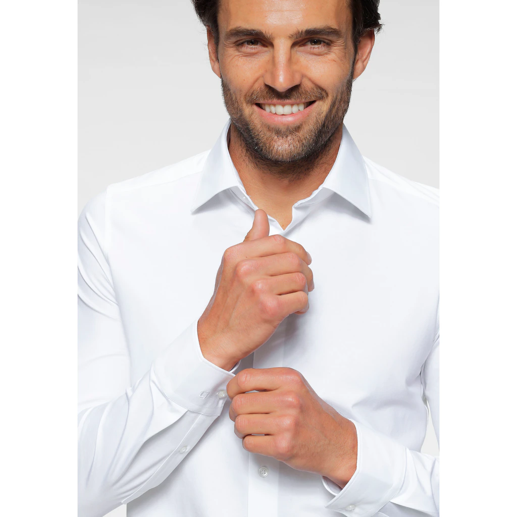 OLYMP Langarmhemd »Luxor 24/Seven Modern Fit Jerseyshirt« Mit Geruchshemmenden Materialeigenschaften ▷ Kaufen