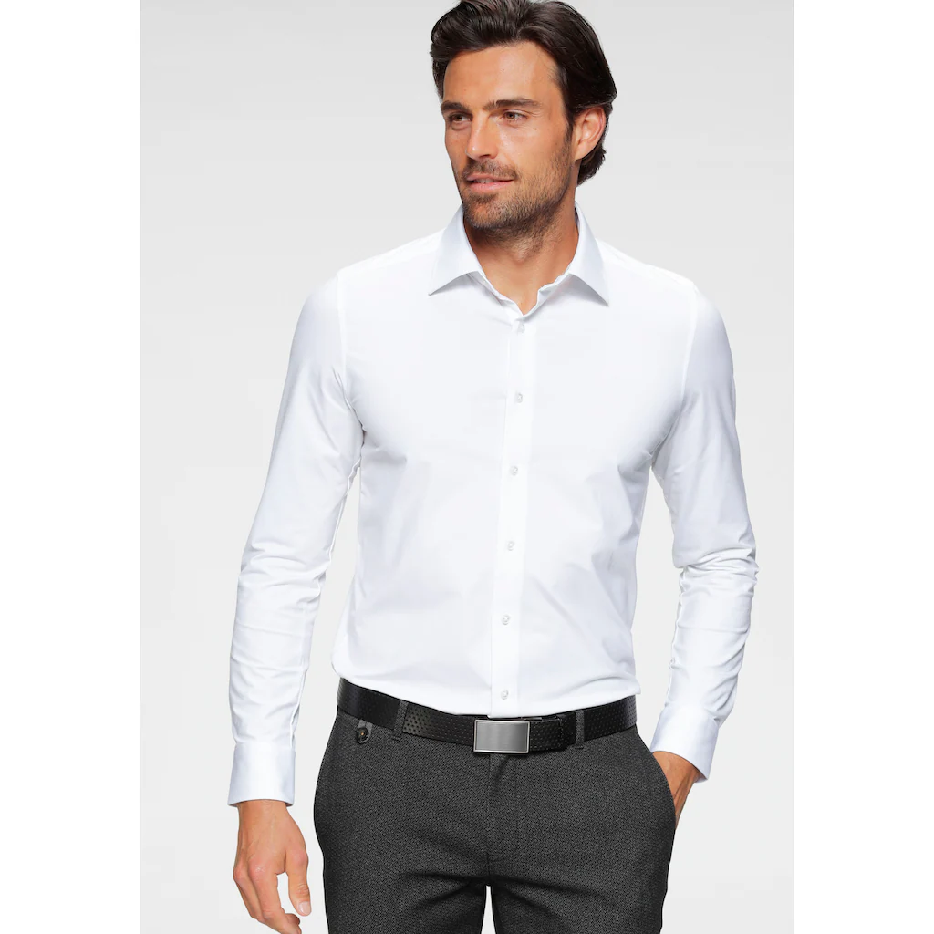 OLYMP Langarmhemd »Luxor 24/Seven modern fit Jerseyshirt« mit geruchshemmenden Materialeigenschaften ▷ kaufen